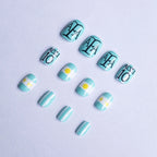 Nail Art Kit Blue & Yellow Gel