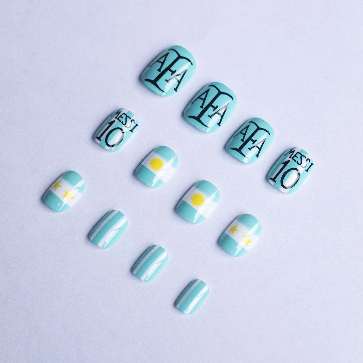 Nail Art Kit Blue & Yellow Gel