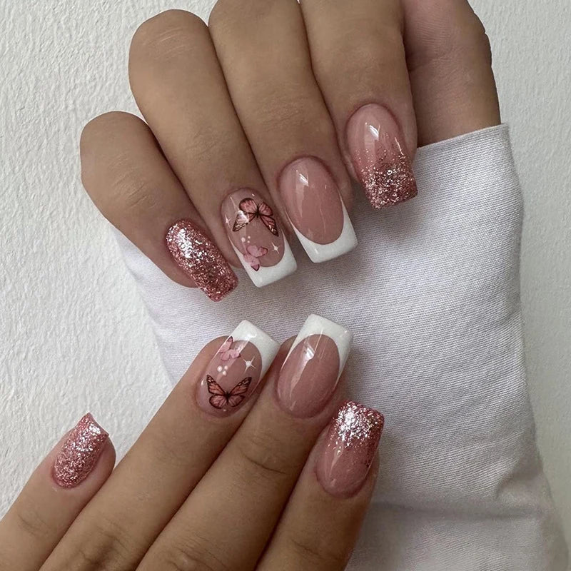 Nail Art Kit Butterfly Designs Glossy Finish