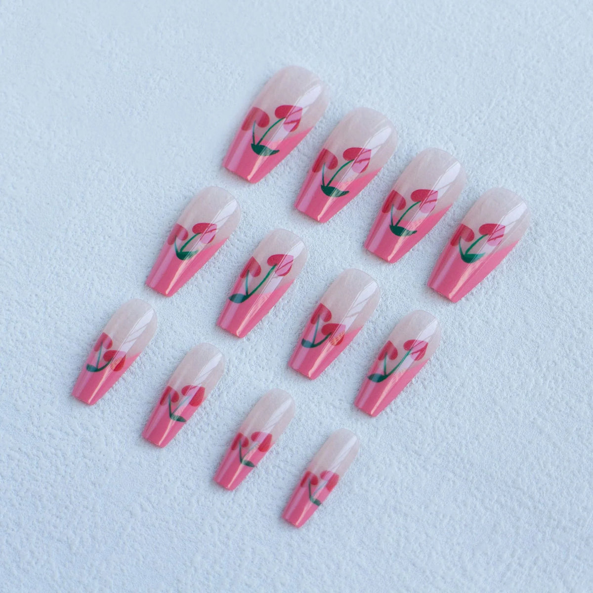 Nail Art Kit Cherry Blossom Polishes Stickers & Tools