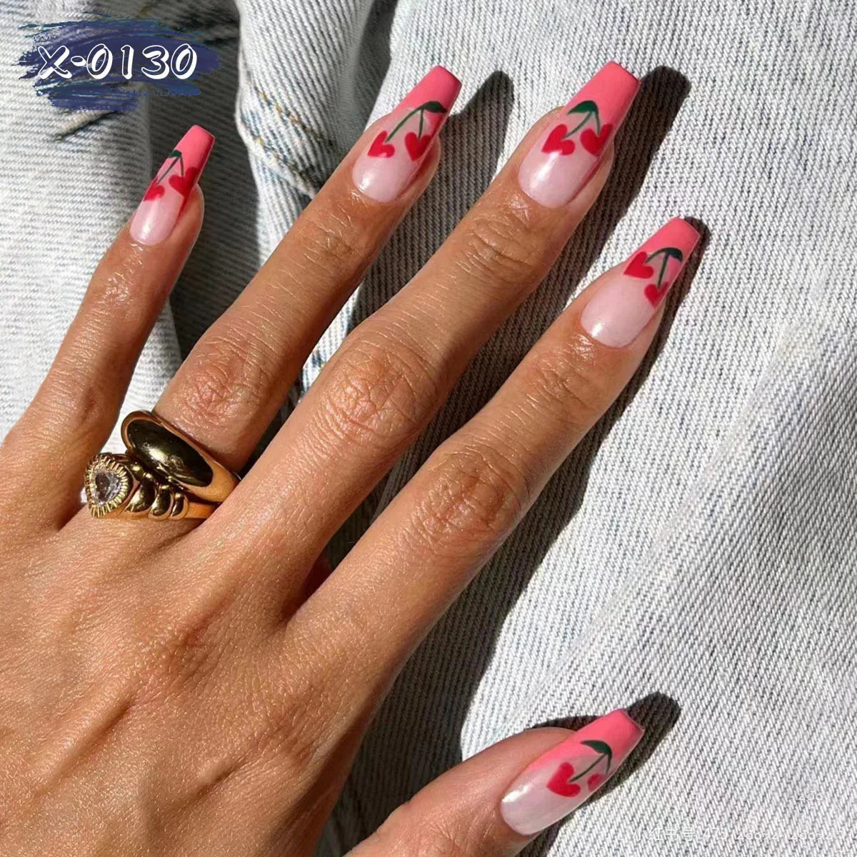 Nail Art Kit Cherry Blossom Polishes Stickers & Tools