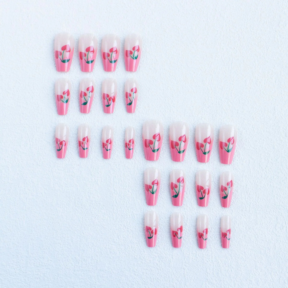 Nail Art Kit Cherry Blossom Polishes Stickers & Tools
