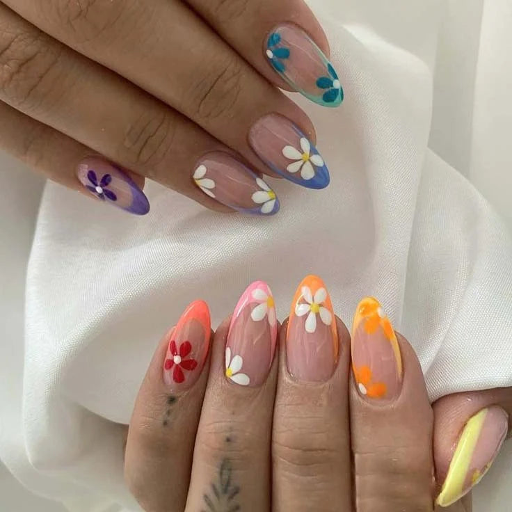 Nail Art Kit Delicate Floral Designs Long-Lasting