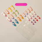 Nail Art Kit Delicate Floral Designs Long-Lasting