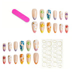 Nail Art Kit Delicate Floral Designs Long-Lasting