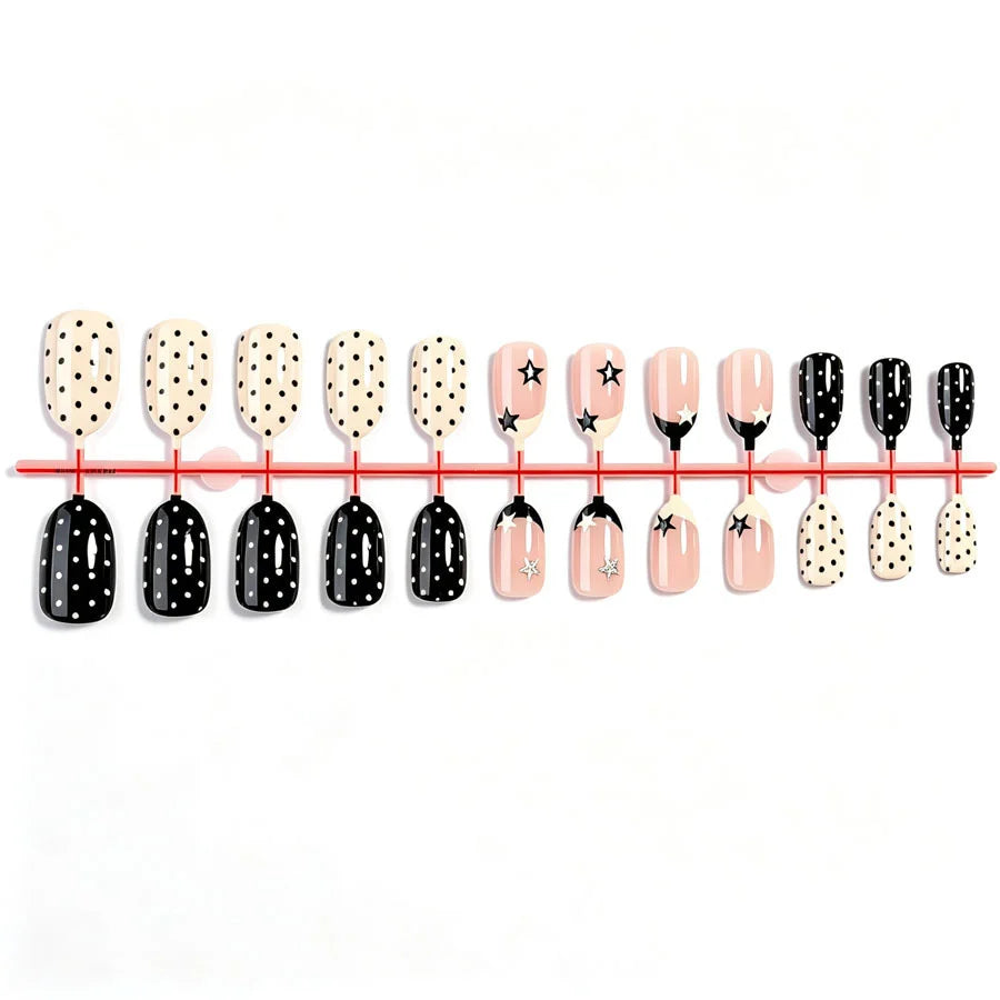 Nail Art Kit Dots & Stars High-Shine Durable Finish