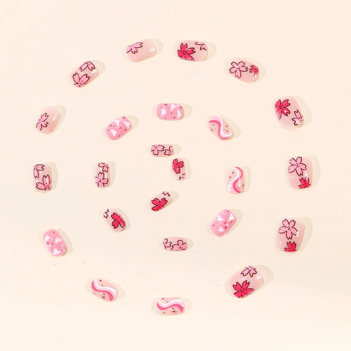 Nail Art Kit Floral & Abstract Non-Toxic Tools
