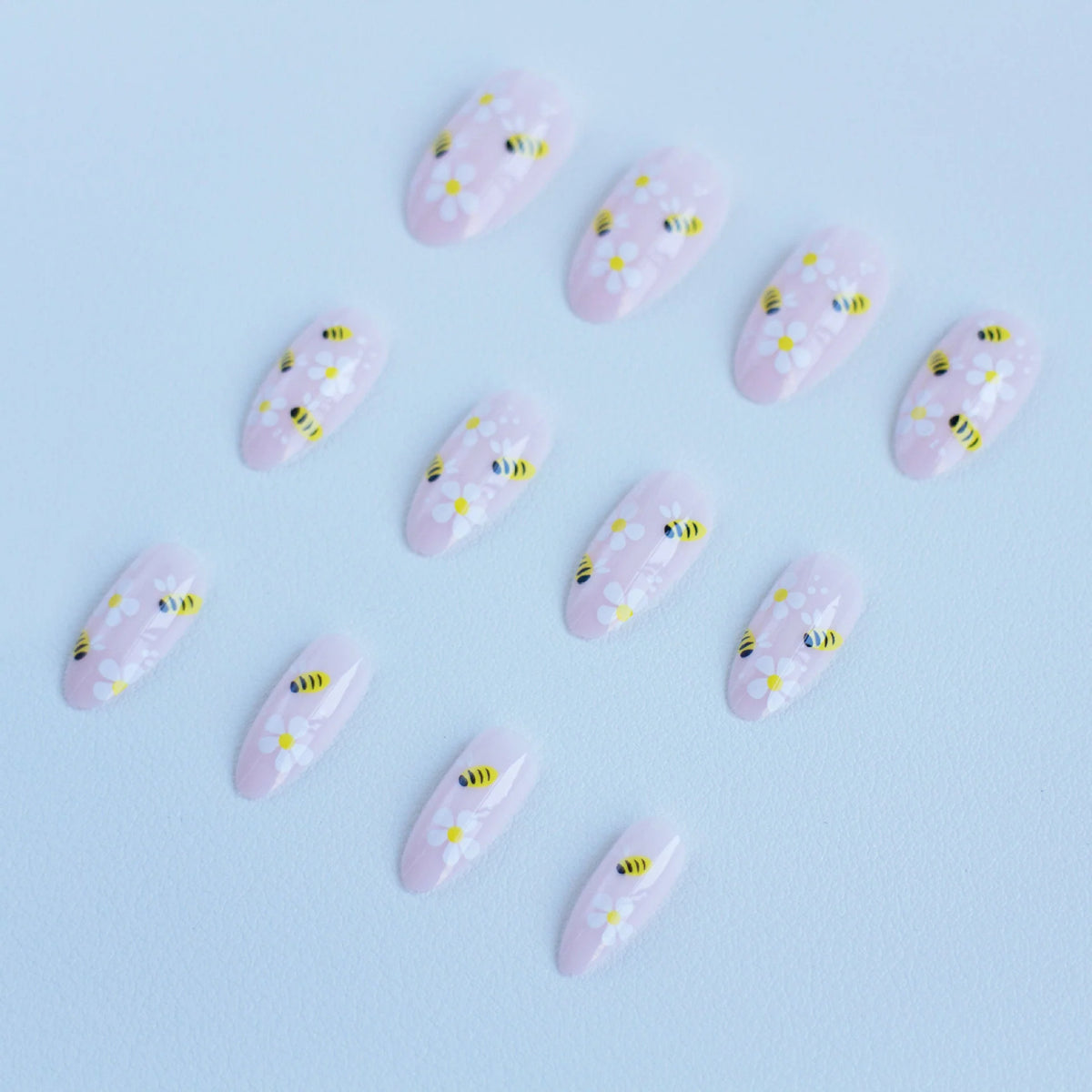 Nail Art Kit Floral & Bee Decals Beginner-Friendly
