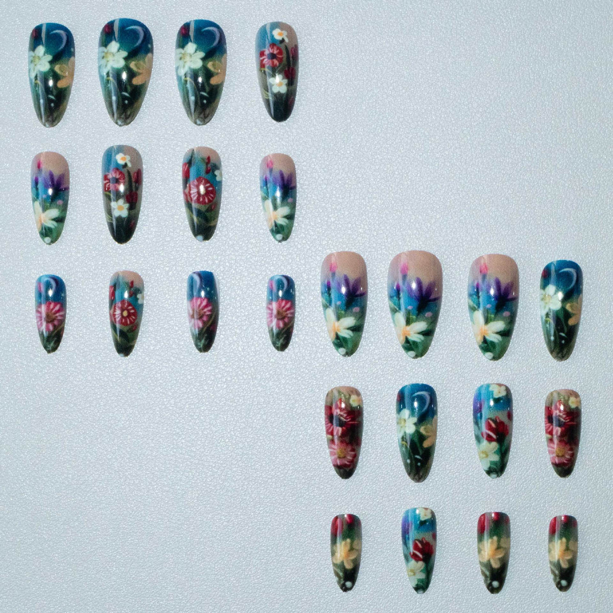 Nail Art Kit Floral Brushes & Stickers Easy Application