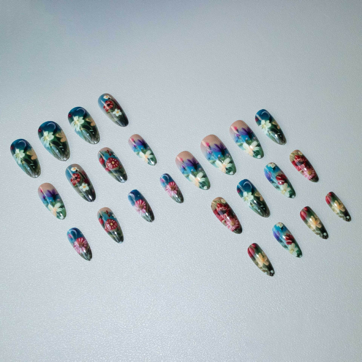 Nail Art Kit Floral Brushes & Stickers Easy Application