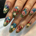 Nail Art Kit Floral Brushes & Stickers Easy Application