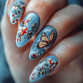 Nail Art Kit Floral & Butterfly Designs Long-Lasting