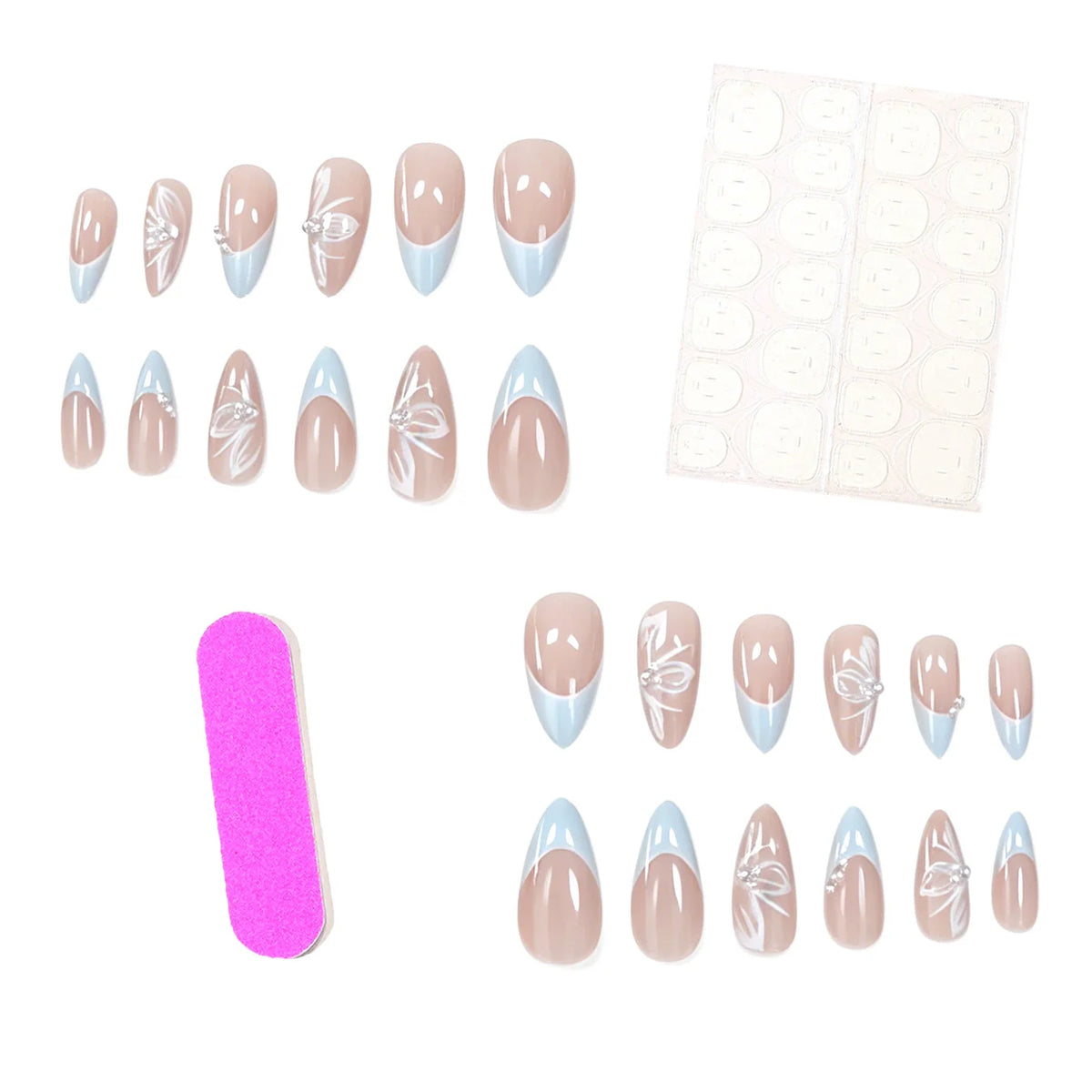 Nail Art Kit Floral Decals 24-Piece Salon-Quality Finish