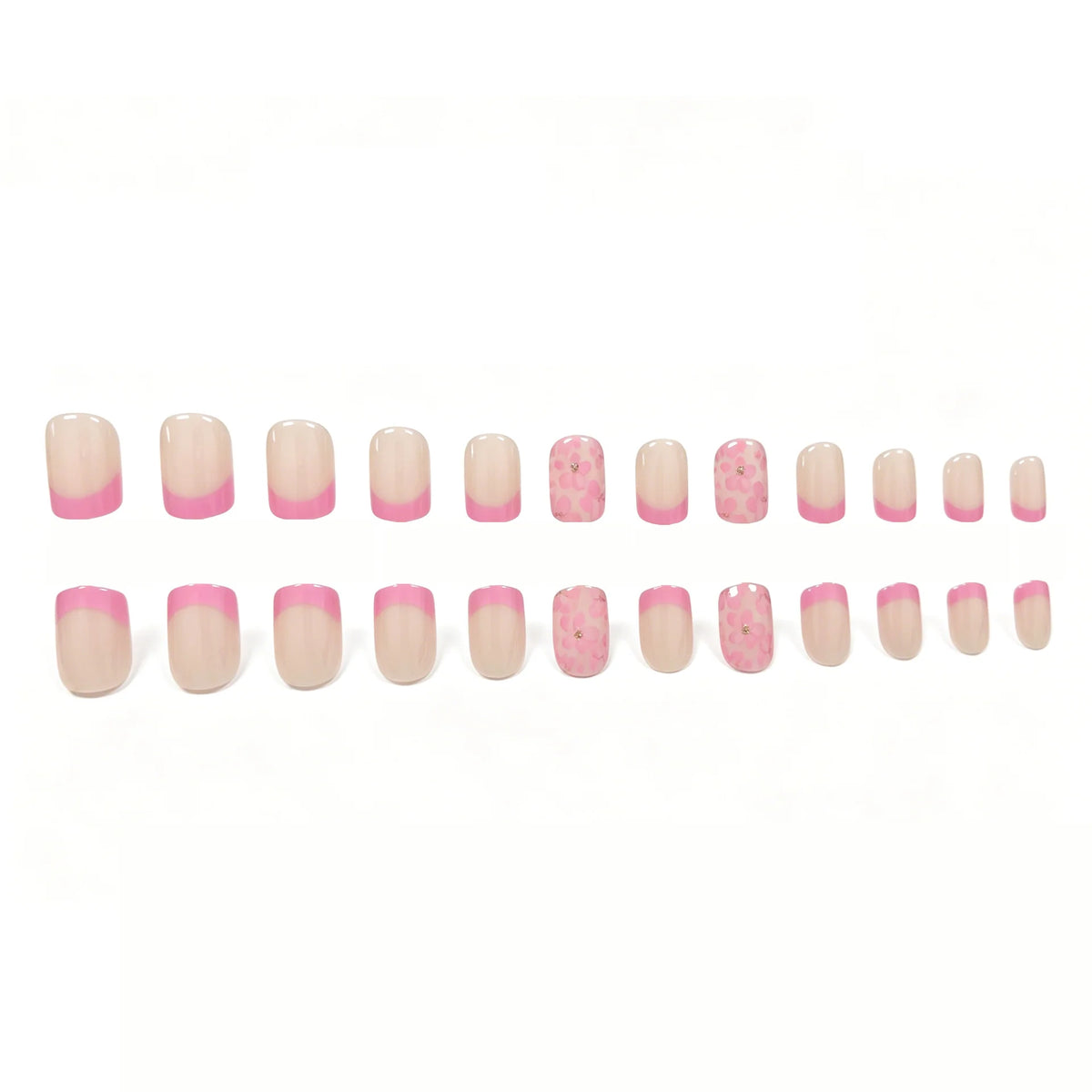 Nail Art Kit Floral Decals Long-Lasting Set of 24
