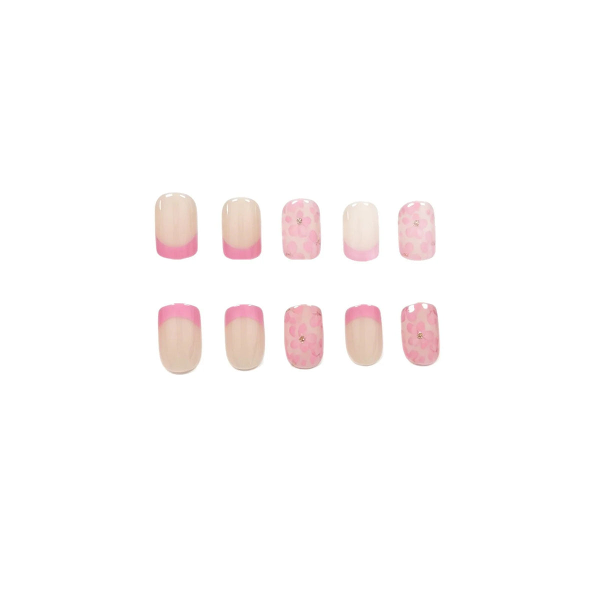 Nail Art Kit Floral Decals Long-Lasting Set of 24