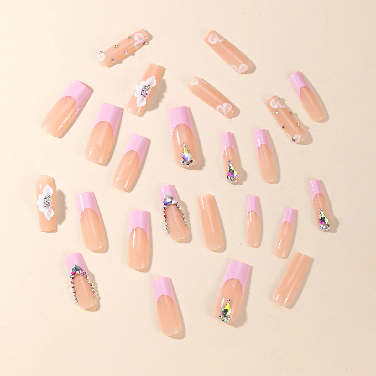 Nail Art Kit Floral Designs & Glittering Gems