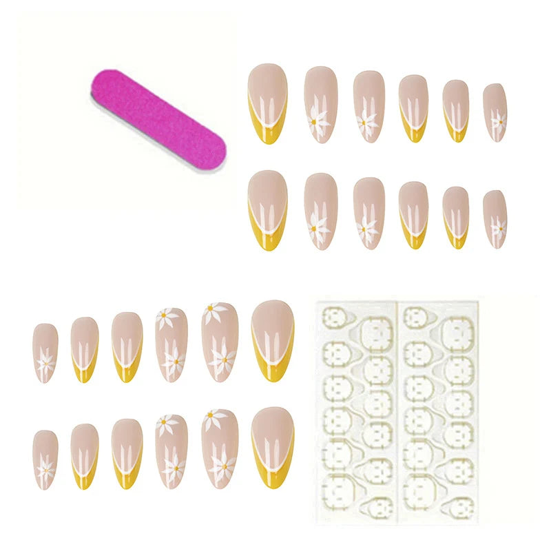 Nail Art Kit Floral Designs Long-Lasting Glossy Finish