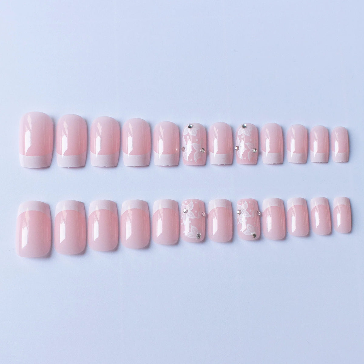 Nail Art Kit Floral & French Tip Long-Lasting