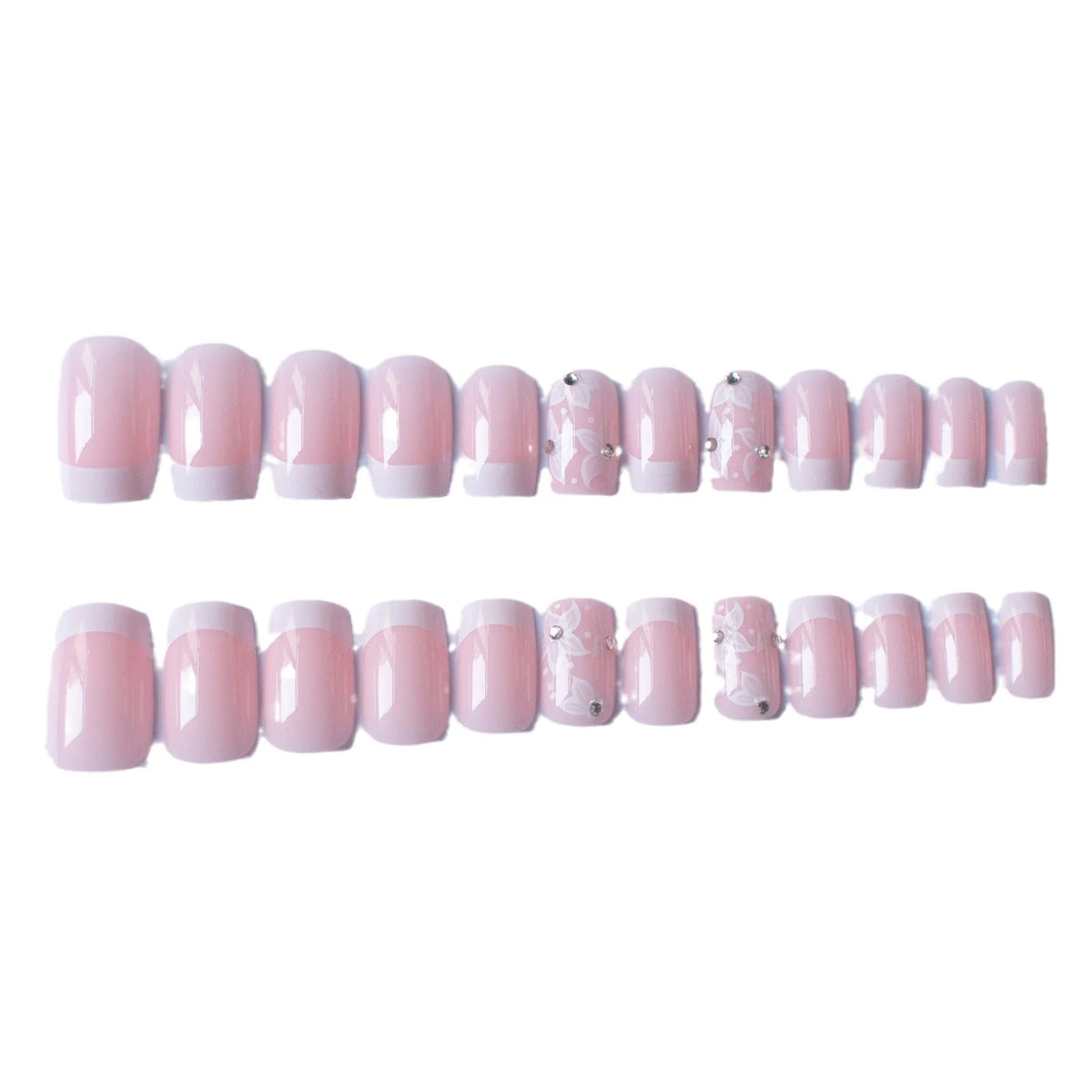 Nail Art Kit Floral & French Tip Long-Lasting