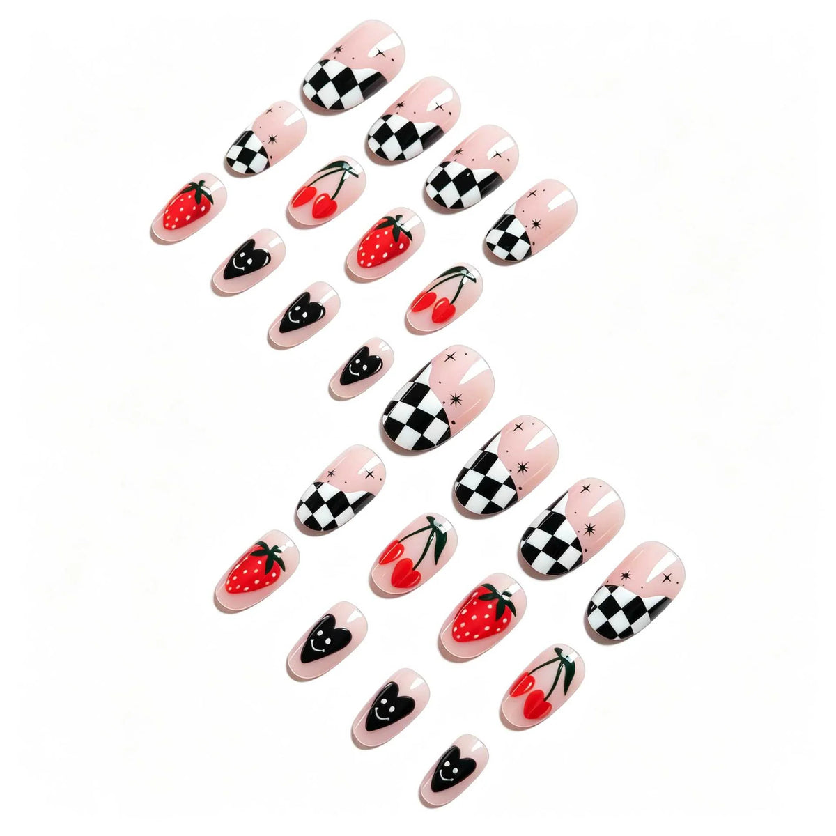 Nail Art Kit Floral & Fruit Designs Easy Application