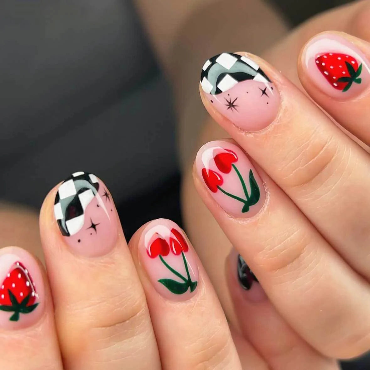 Nail Art Kit Floral & Fruit Designs Easy Application