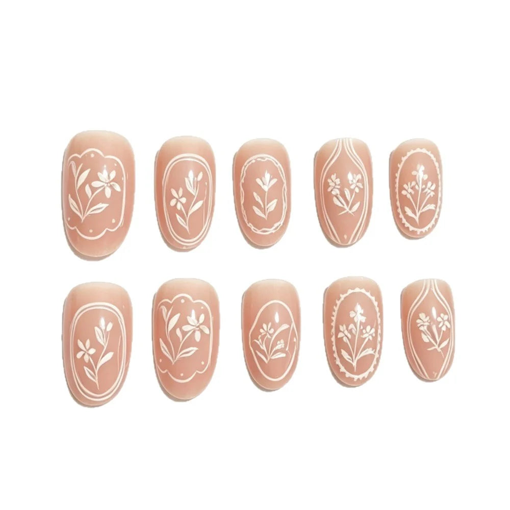 Nail Art Kit Floral Gel-Look Strips & Tools