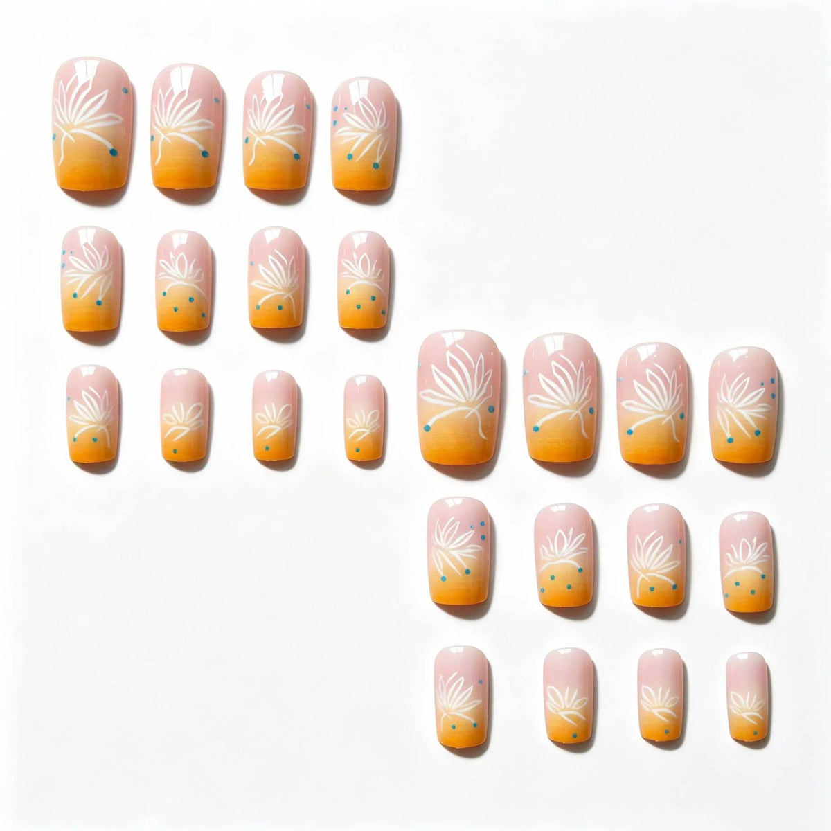 Nail Art Kit Floral Gel Polishes & Brushes