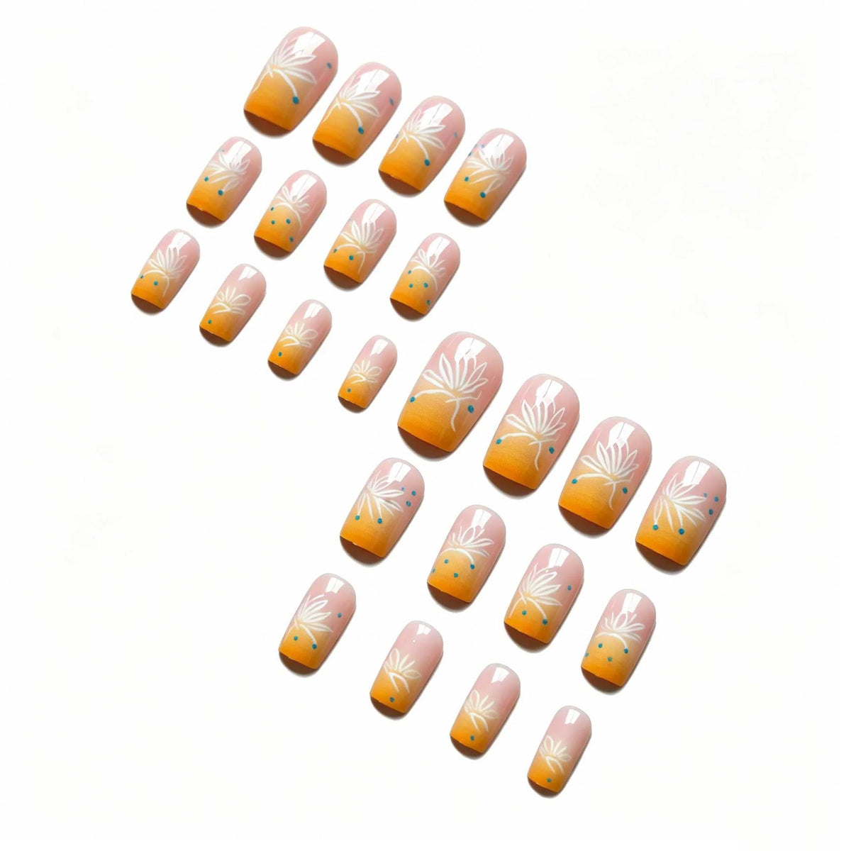 Nail Art Kit Floral Gel Polishes & Brushes