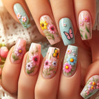 Nail Art Kit Floral Gradient Gel Polish & Strips