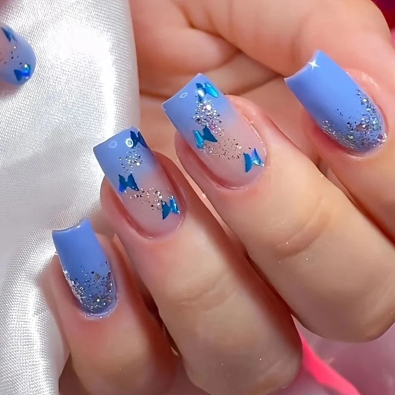 Nail Art Kit Floral Gradient Gel Polish & Strips