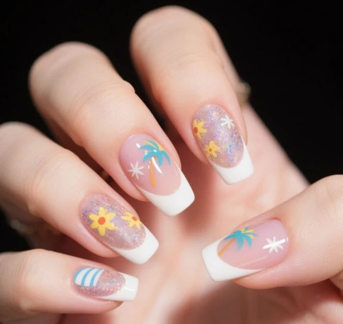 Nail Art Kit Floral Gradient Gel Polish & Tools