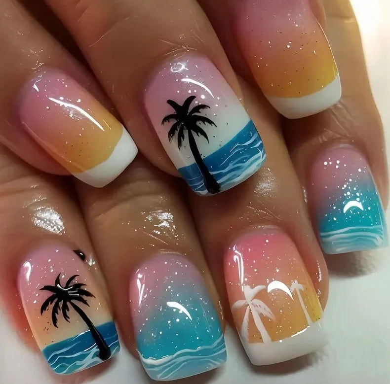 Nail Art Kit Floral Gradient Gel Polish & Tools