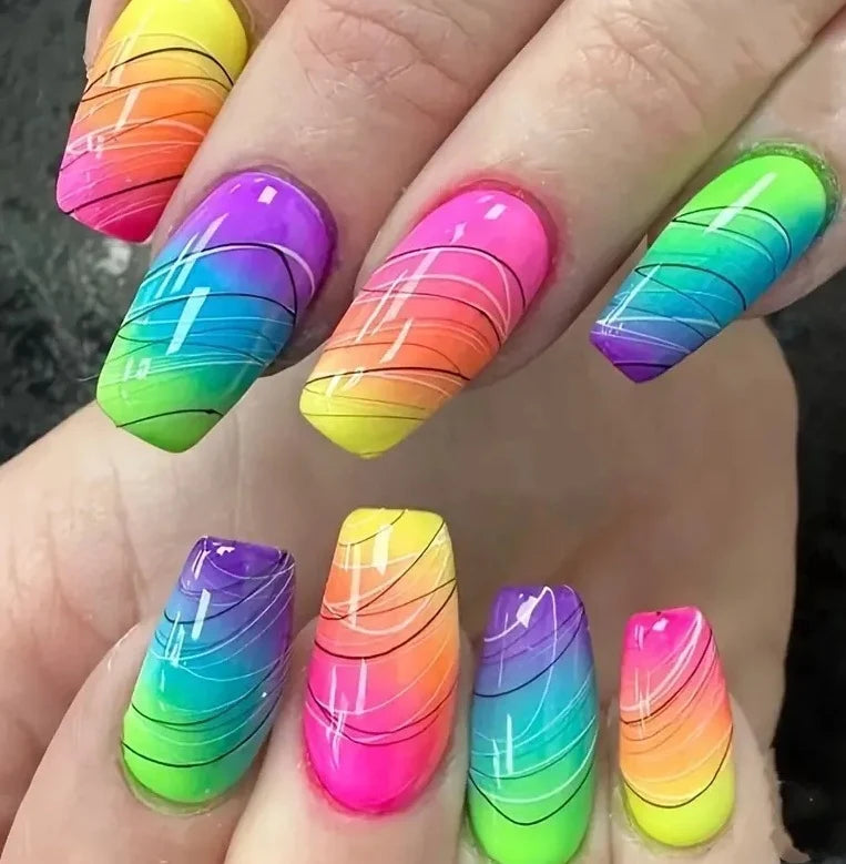 Nail Art Kit Floral Gradient Gel Polish & Tools