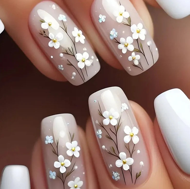 Nail Art Kit Floral Gradient Gel Polish & Tools