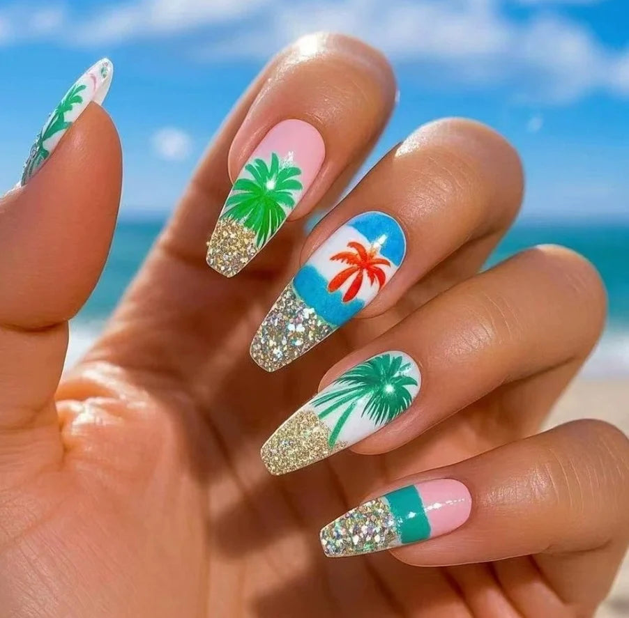 Nail Art Kit Floral Gradient Gel Polish & Tools