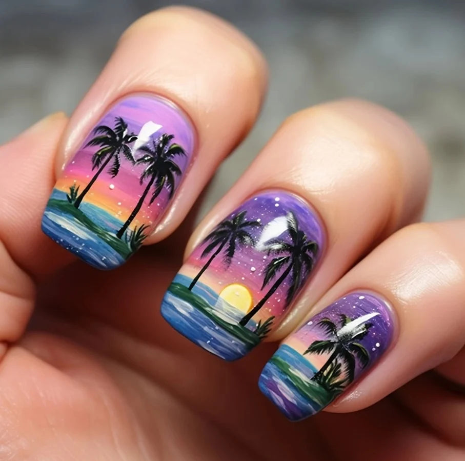 Nail Art Kit Floral Gradient Gel Polish & Tools