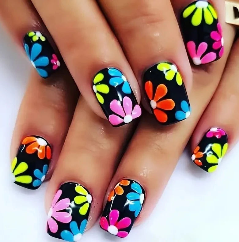 Nail Art Kit Floral Gradient Gel Polish & Tools