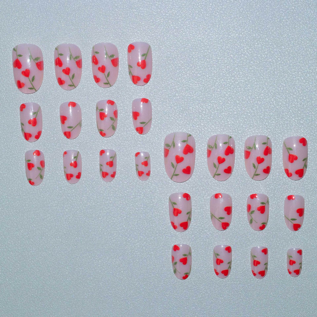 Nail Art Kit Floral Heart Designs Brushes & Stickers
