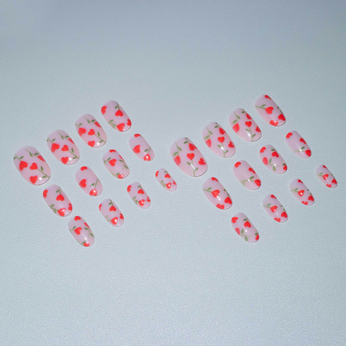 Nail Art Kit Floral Heart Designs Brushes & Stickers