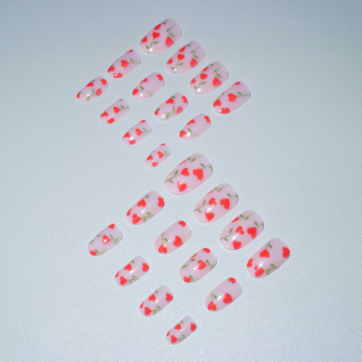 Nail Art Kit Floral Heart Designs Brushes & Stickers