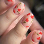 Nail Art Kit Floral Heart Designs Brushes & Stickers