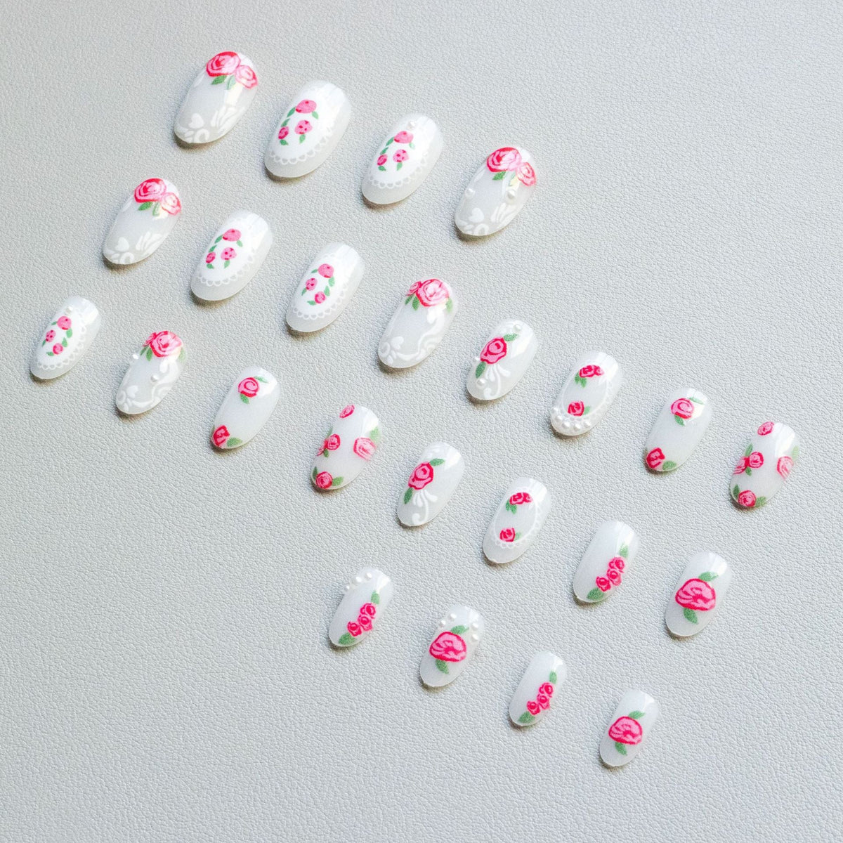 Nail Art Kit Floral Lace Designs Chip-Resistant Gel
