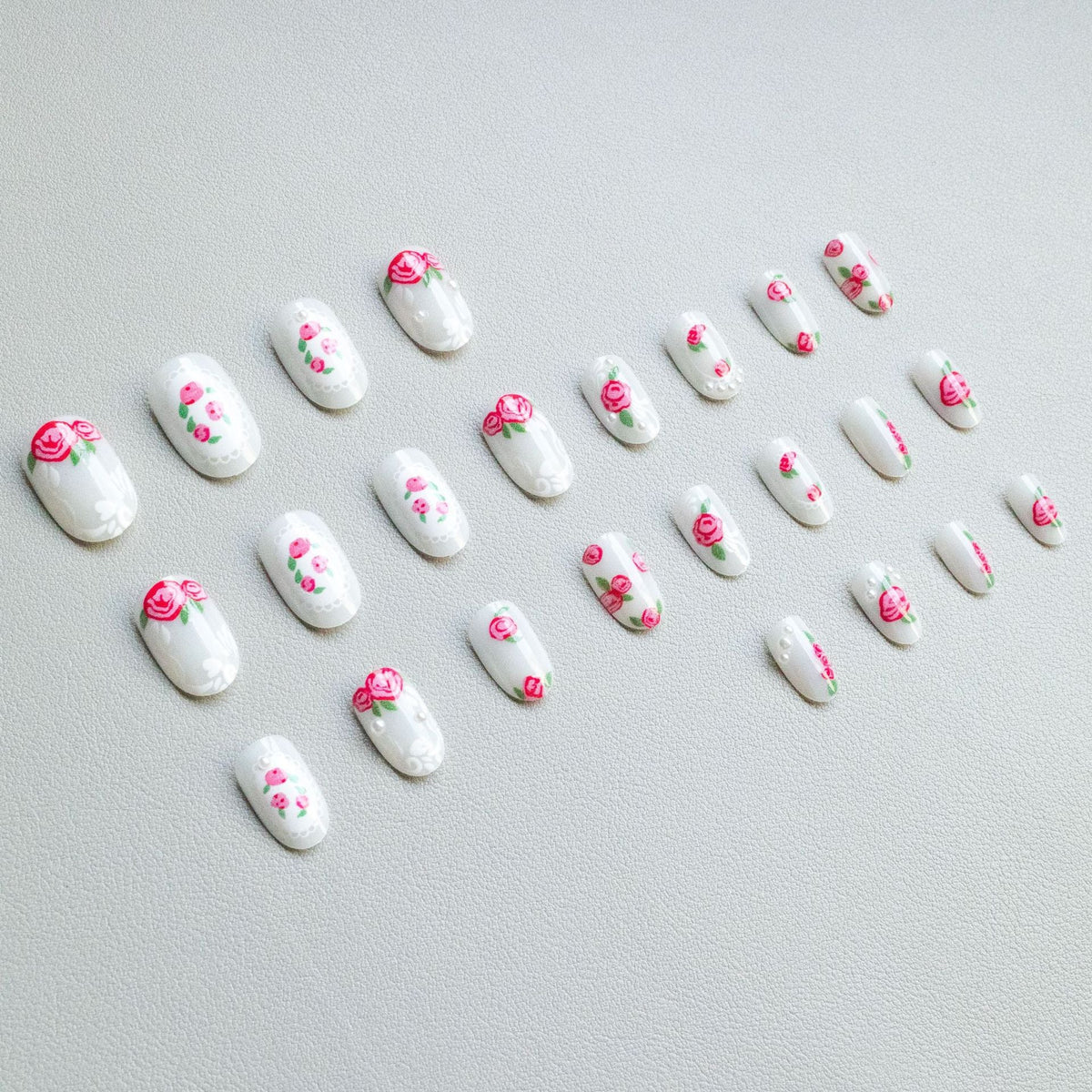 Nail Art Kit Floral Lace Designs Chip-Resistant Gel