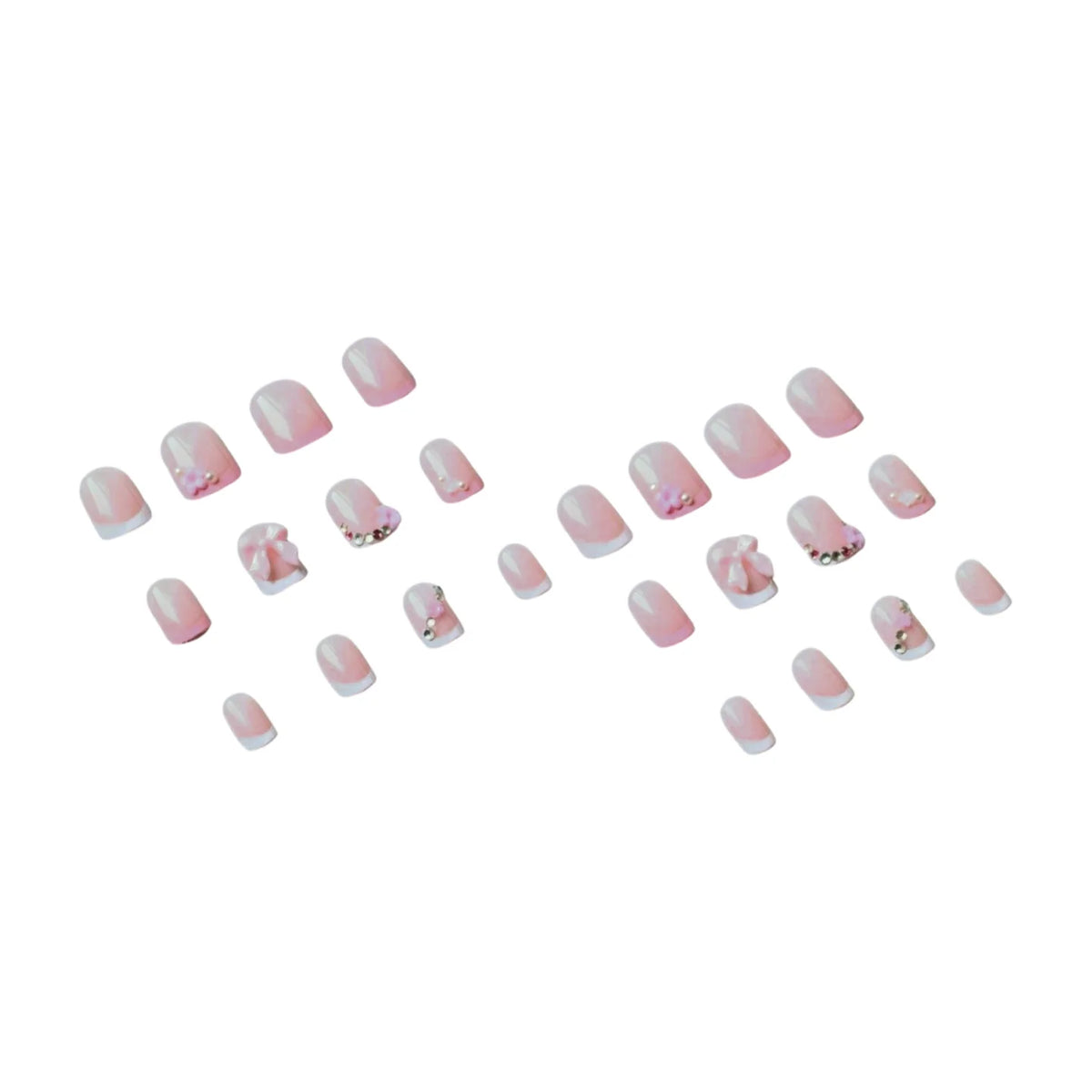 Nail Art Kit Floral Patterns Gemstone Accents