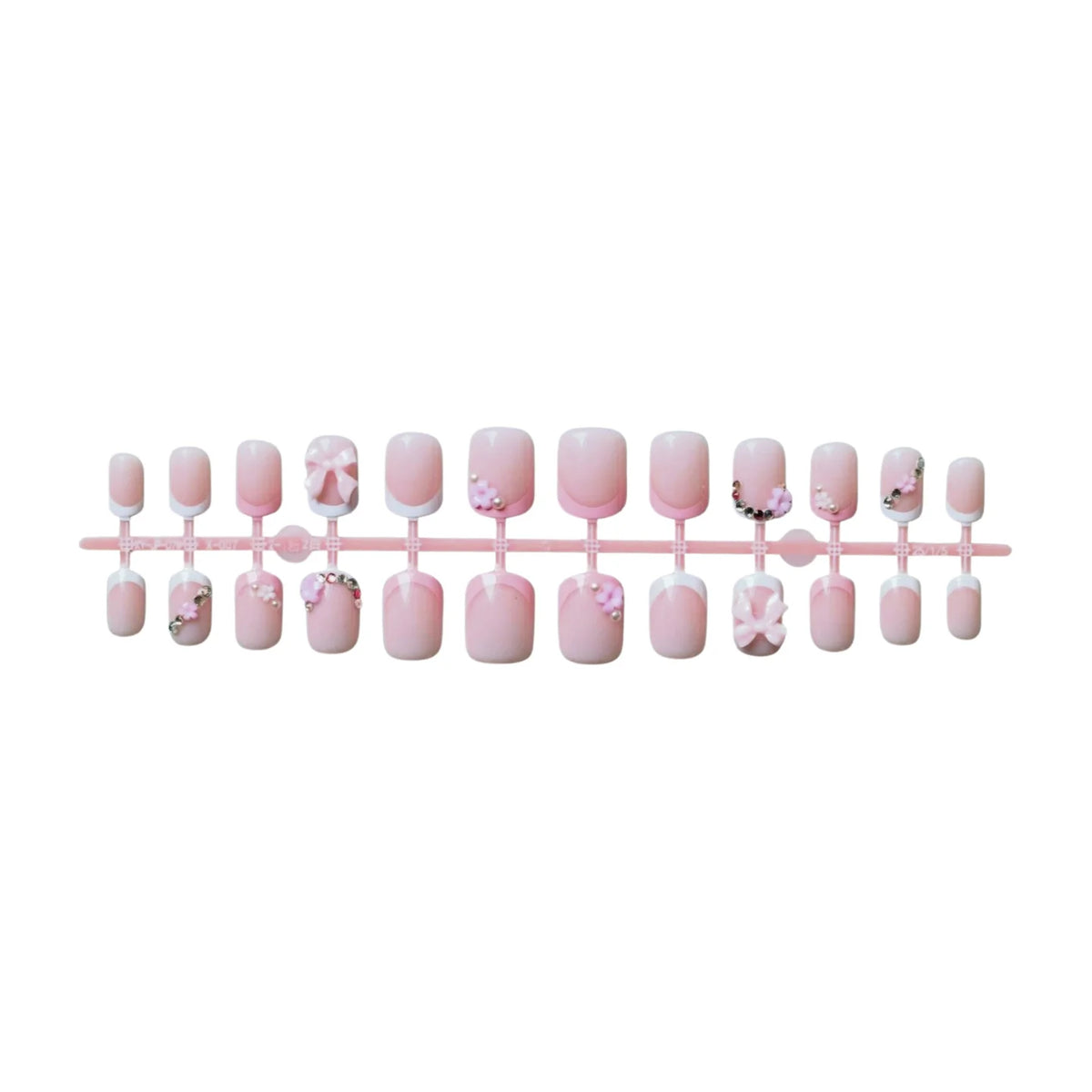 Nail Art Kit Floral Patterns Gemstone Accents