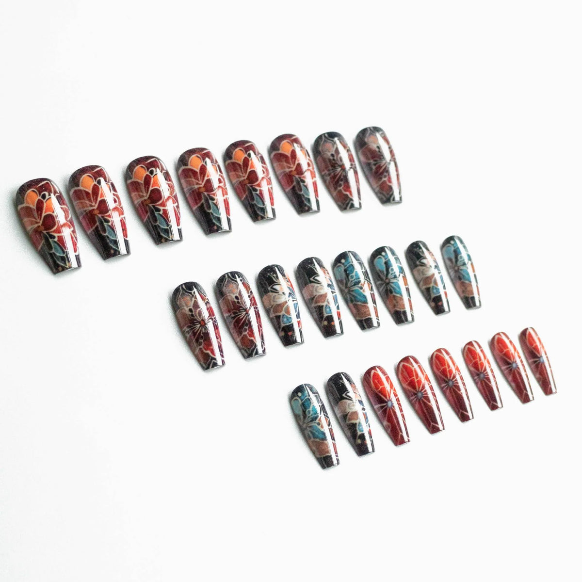 Nail Art Kit Floral Stencils & Brushes