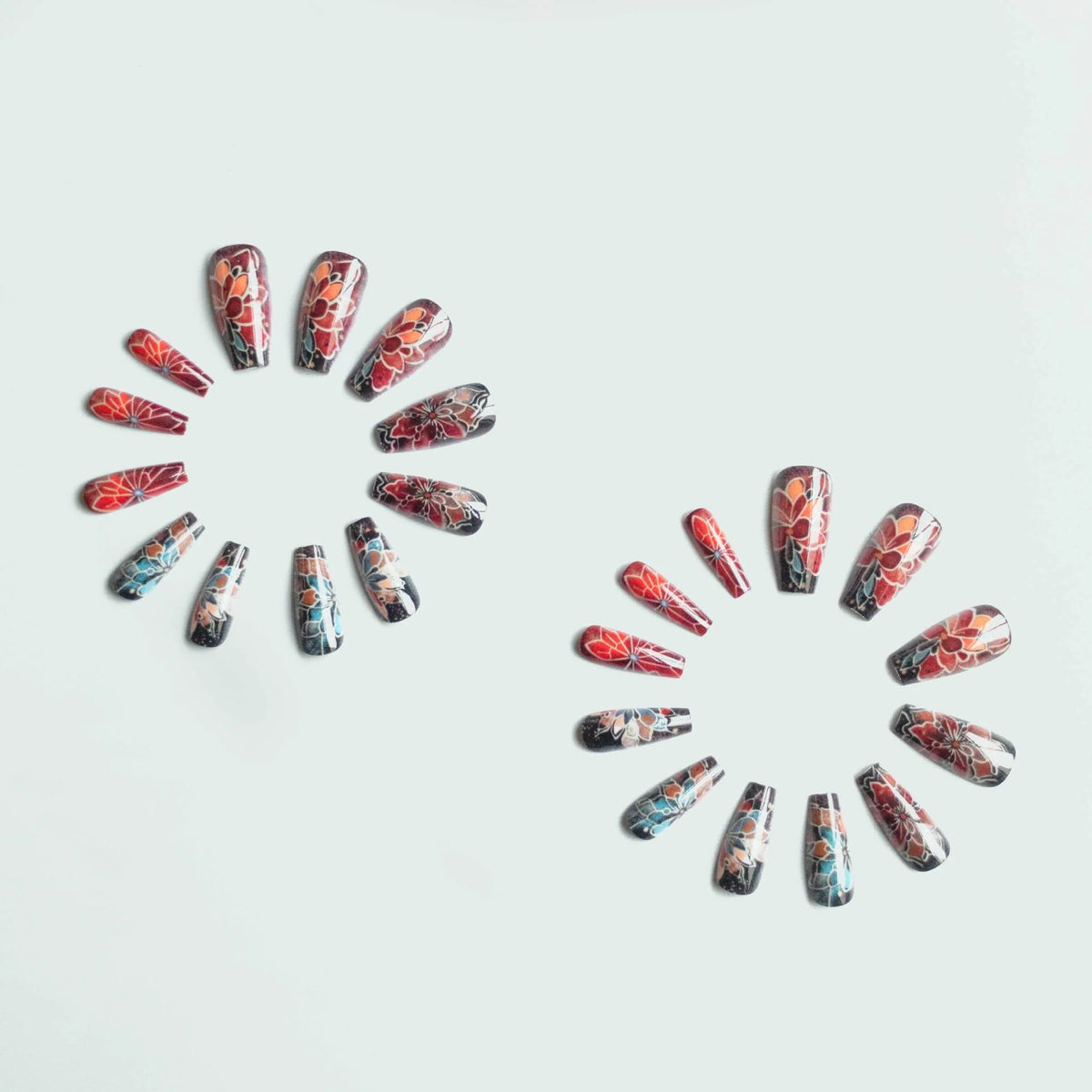 Nail Art Kit Floral Stencils & Brushes