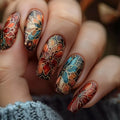 Nail Art Kit Floral Stencils & Brushes