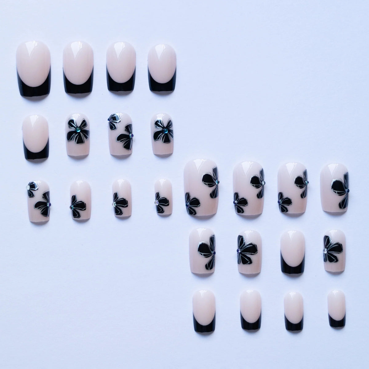 Nail Art Kit Floral Stencils Brushes & Stickers