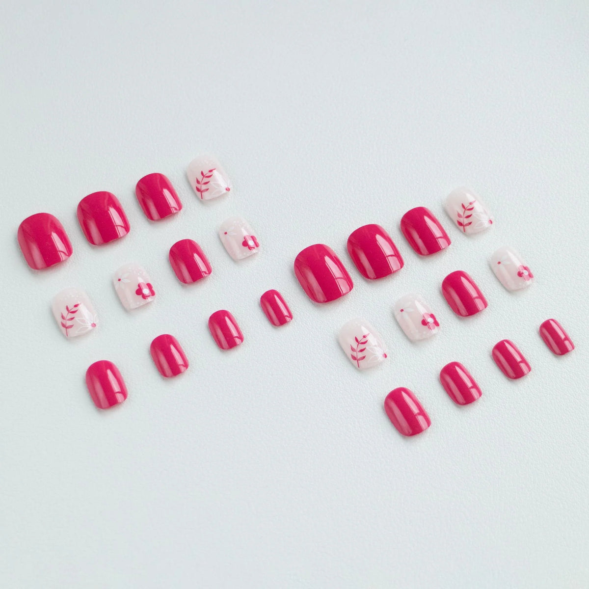 Nail Art Kit Floral Stickers & Brushes Travel Size